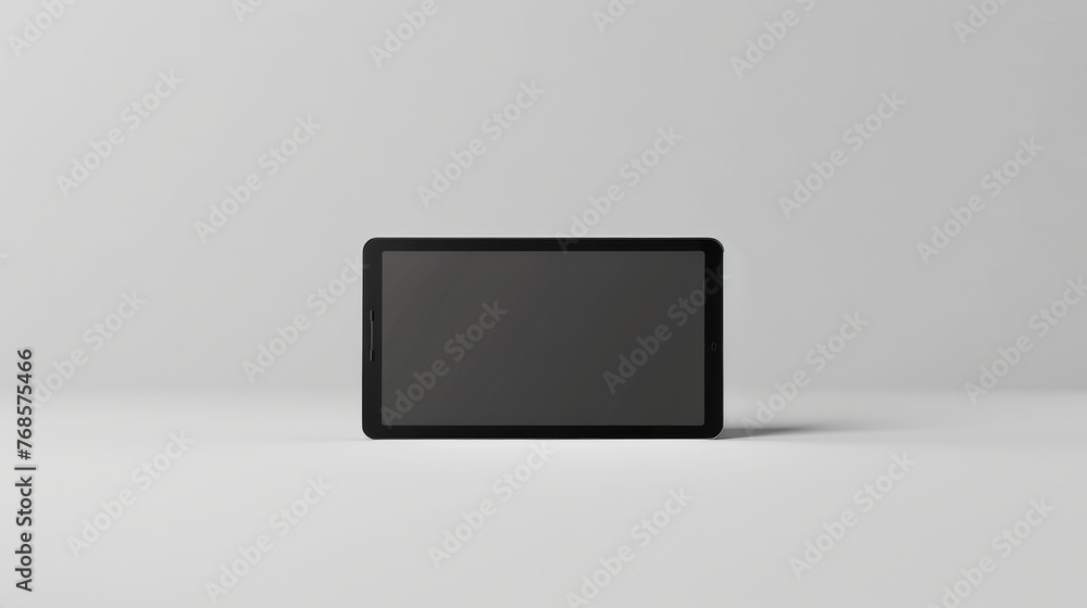 Leinwandbilder Mockup of a clay tablet computer with a vertical view. Modern illustration.