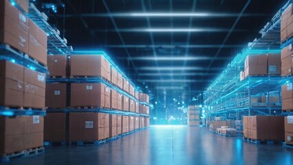 Optimized Warehouse Operations: Electronic Grids Connected to Barcode Scanner in Digital Warehouse Environment