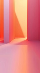  Colorful abstract minimalist interior 