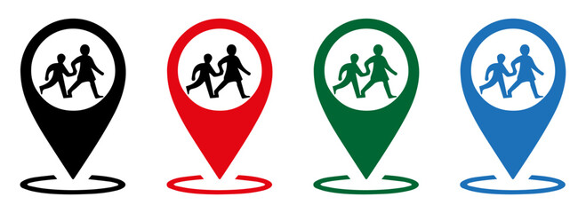 Location icon. Map pin. gps. place marker. GPS location symbol collection. Set of map pin location icons. Modern map markers. isolated on white.