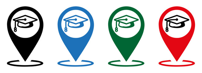 Location icon. Map pin. gps. place marker. GPS location symbol collection. Set of map pin location icons. Modern map markers. isolated on white.