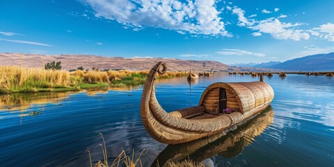 Lake Titicaca Tranquil Beauty - obrazy, fototapety, plakaty
