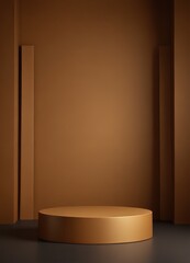 empty room with gold curtains