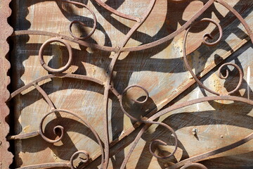 Fototapeta na wymiar Texture of old and rusty iron. Rusty metal products.