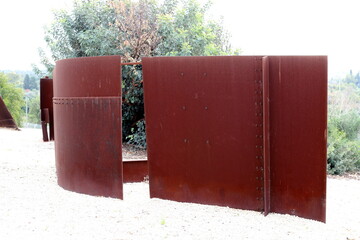 Texture of old and rusty iron. Rusty metal products.