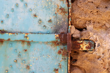Texture of old and rusty iron. Rusty metal products.