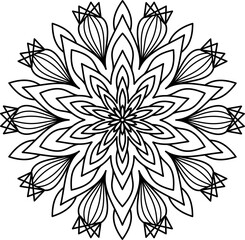 Fototapeta premium Black and white mandala. Paint art. Mandala art. Zentangle art , Doodle patterns ,Fabric Pixel ,fabric wallpaper, fabric pattern,seamless pattern ,ethnic pattern ,ethnicdesign ,fashion design , 