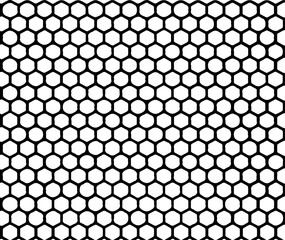 honeycomb hexagon pattern vector illustration silhouette for laser cutting cnc, engraving, decorative clipart, black shape outline