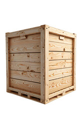 crate box isolated transparent background PNG ai generated
