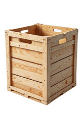crate box isolated transparent background PNG ai generated