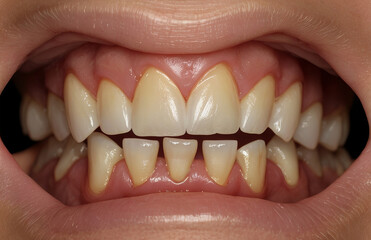 Excessive spacing lower bite teeth