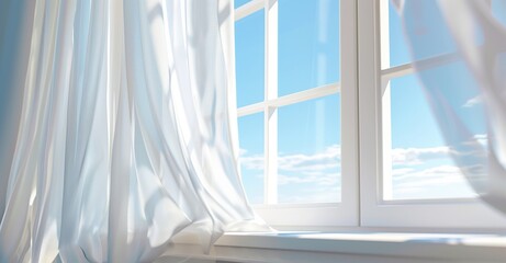 Sunny Day Window View: Bright, Airy Interior Scene