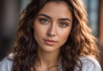 A Portrait Of Breathtakingly Gorgeous, Exotic, Beautiful Woman.
