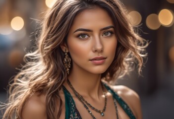 A Portrait Of Breathtakingly Gorgeous, Exotic, Beautiful Woman.
