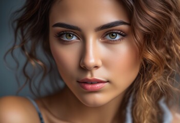 Fototapeta premium A Portrait Of Breathtakingly Gorgeous, Exotic, Beautiful Woman. 