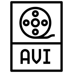 AVI,format,extension,document,file.svg