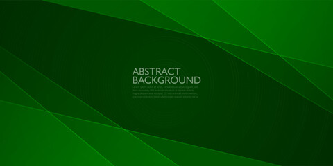 Abstract green overlap background template vector with overlay lines and shapes. Dark green background with trendy pattern design. Eps10 vector