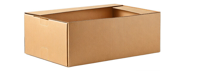 cardboard box isolated transparent background PNG ai generated