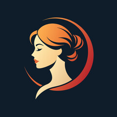 Create Minimal Line Art Logo with Women's Face - Logo Design