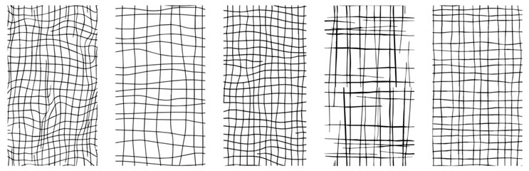 Fabric Weave Mesh Pattern vector illustration silhouette laser cutting black and white shape - obrazy, fototapety, plakaty