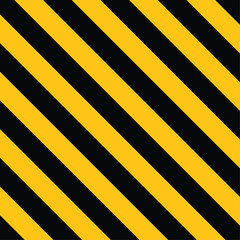 Industrial Yellow and Black Striped Warning Pattern. Vector