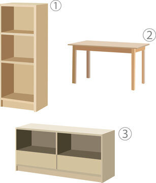 set of furniture icons set design