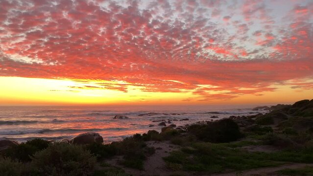 Sunset at Paternoster on the South African West Coast.