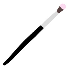 Eye Makeup Brush illustration isolated on a white background.