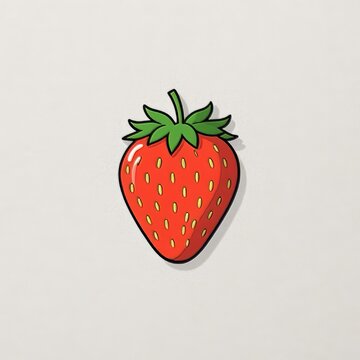 flat illustration of strawberry on a white background