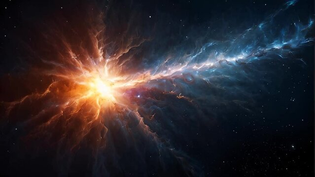 Vivid image of a cosmic explosion in deep space