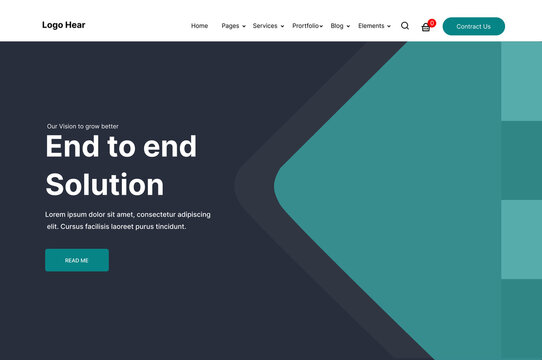 Website Header Template for Business