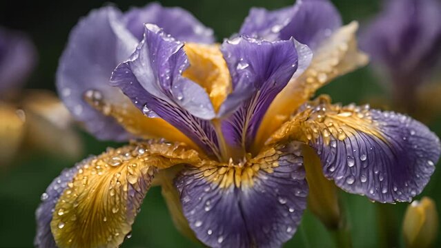 Beautiful iris flowers close-up