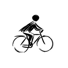 Bicycle icon. Bicycle race symbol. Cycling race flat icon. Cyclist sign. Road Cyclist Silhouette. sports	