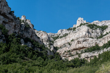 Fototapeta na wymiar The Calanques National Park, near Marseille in the south of France. Magnificent landscapes, calanques with turquoise waters, a heaven place for summer