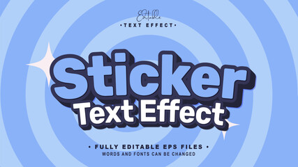 editable sticker text effect text effect.typhography logo