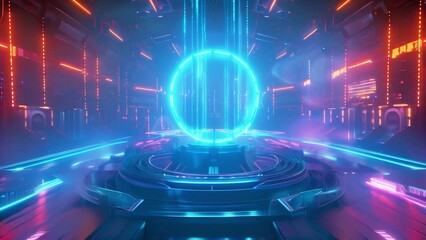 Ebook cover with a futuristic theme featuring scifi elements and vibrant neon colors.