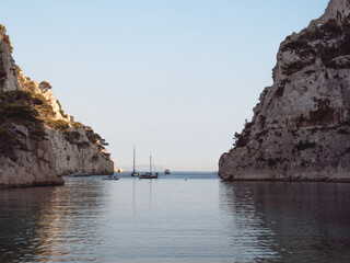 The Calanques National Park, near Marseille in the south of France. Magnificent landscapes, calanques with turquoise waters, a heaven place for summer