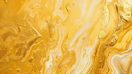 abstract Gold fluid art marbling paint textured background . Generative Ai