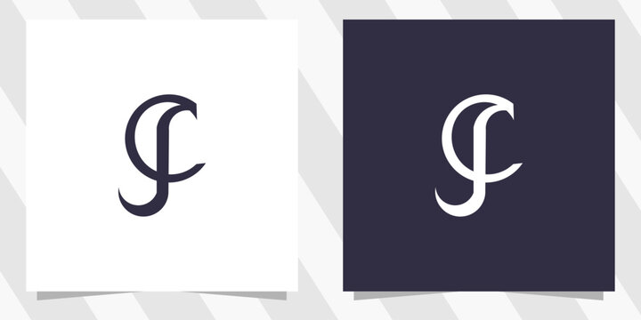 letter cj jc logo design