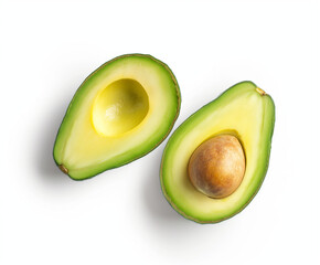 avocado isolated on white