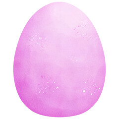 Watercolor Easter Egg Illustration Isolated on Transparent Background