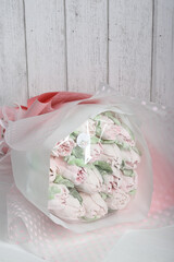 marshmallow bouquets. Marshmallow flowers. Marshmallow tulips. Homemade marshmallows.