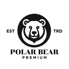 polar bear logo vector design template