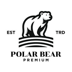 Obraz premium polar bear logo vector design template
