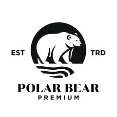 Obraz premium polar bear logo vector design template