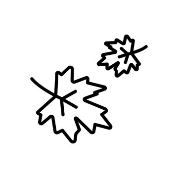 recommend clip art: maple leaf icon vector in line style