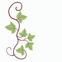 Floral ivy drawing decorative ornament flat design. - 768625469