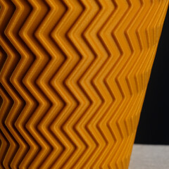 3D Printed Object with Zig Zag Pattern Texture