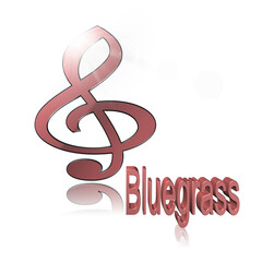 "Bluegrass" - Wort, Schriftzug bzw. Text als 3D Illustration, 3D Rendering, Computergrafik
