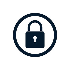 The padlock. The concept of inaccessible, limited. Vector linear icon isolated on white background.